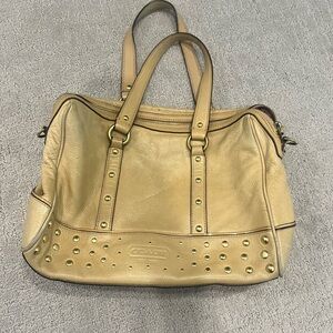 Coach tan/cream bag